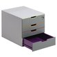 DURABLE - Schubladenbox VARICOLOR Safe 760627 Schloss 4Fächer gr/fb