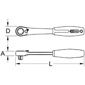 KSTOOLS® - 19mm TRIPLEplus Durchgangs-Umschaltknarre