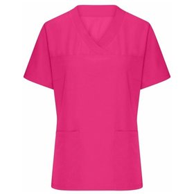 James & Nicholson - Damen Stretch-Kasack JN3103, pink, Größe 3XL