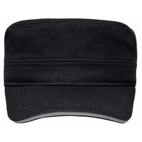 James & Nicholson - Sandwich Cap Military MB6555, schwarz/dunkelgrau, Einheitsgröße