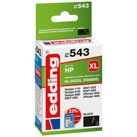 edding - EDD-543 ersetzt HP 302XL (F6U68AE) - schwarz - 21 ml