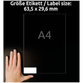 AVERY™ Zweckform - L4784-20 Namens-Etiketten, 63,5 x 29,6mm, ablösbar, rechteckig mit abgerundeten Ecken, 20 Bogen/540 Etiketten, weiß