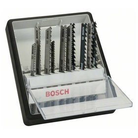 Bosch - 10-tlg. Stichsägeblatt-Set Wood, Robust Line, T-Schaft (2607010540)