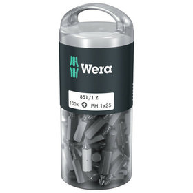 Wera® - Bit für Kreuzschlitz Philips® 851/1 Z DIY, PH 1 x 25mm, 100-er Pack