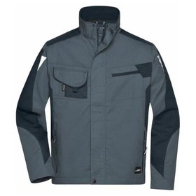 James & Nicholson - Workwear Jacke JN821, carbon/schwarz, Größe XXL
