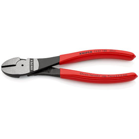 KNIPEX® - Kraft-Seitenschneider schwarz atramentiert, mit Kunststoff überzogen 180 mm 7401180