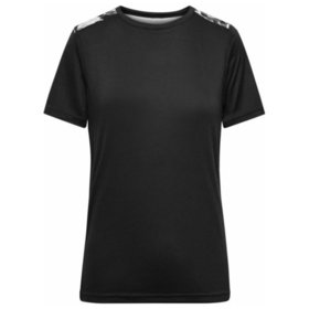 James & Nicholson - Damen Recycled Kurzarm Sportshirt JN523, schwarz, Größe XXL