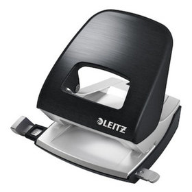 LEITZ® - Locher Style, 30 Blatt, satin schwarz, 50060094, aus Metall