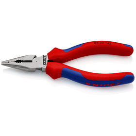 KNIPEX® - Spitz-Kombizange schwarz atramentiert, mit Mehrkomponenten-Hüllen 145 mm 0822145