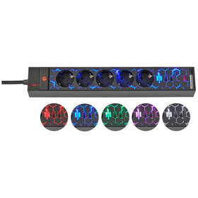 brennenstuhl® - Gaming Steckdosenleiste GSL 05 USB mit LED Beleuchtung und Farbwechselmodus