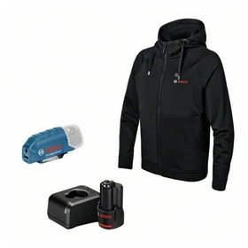 Bosch - Beheizbarer Hoodie GHH 12+18V XA: Akkuadapter, Ladegerät, 1x Akku, Größe S (06188000GB)