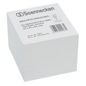 Soennecken - Zettelboxeinlage 5807 97x97x82mm weiß 720 Blatt-Packung