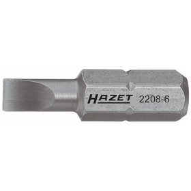 HAZET - Bit 2208-6, 1/4" für Schlitz Profil, 0.6 x 4.5mm