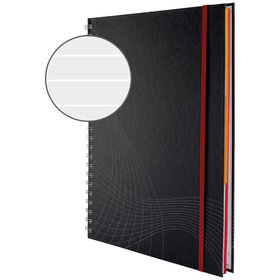 AVERY™ Zweckform - 7024 Hardcover Notizbuch notizio, spiralgebunden, liniert, A4, 90 g/m², 90 Blatt, dunkelgrau