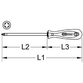 KSTOOLS® - EDELSTAHL Schraubendreher, POZIDRIV, PZ1