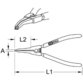 KSTOOLS® - Antriebswellen-Sicherungszange, leicht abgewinkelt