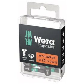 Wera® - Bit Impaktor 1/4" DIN 3126 C6,3 T20 x 25mm 10er Pack