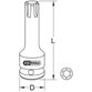 KSTOOLS® - 1/2" Kraft-Bit-Stecknuss für RIBE-Schrauben, XL, M9/M10