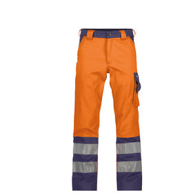 Dassy® - Lancaster Warnschutzhose, neonorange/dunkelblau, Schrittlänge Standard, Größe 62