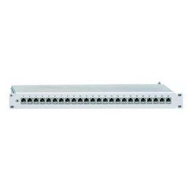 RUTENBECK - Patchpanel 24Ports 1HE Cat6 Schirm RAL7035 geschirmt 44x482x114mm