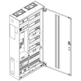 ABN - Komplettschrank AP/UP 1Z 1stö 2Feld IP43 SS_5p mit Sammelschiene 5p