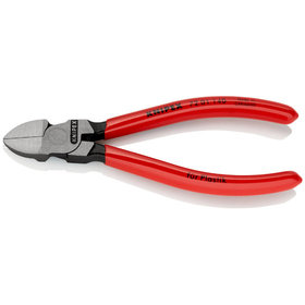 KNIPEX® - Seitenschneider für Kunststoff mit Kunststoff überzogen 140 mm 7201140