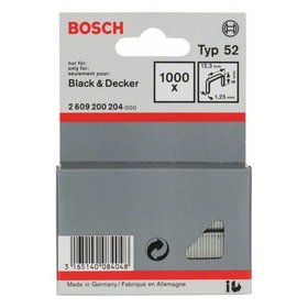 Bosch - Flachdrahtklammer Typ 52 12,3x1,25x6mm 1.000er-Pack (2609200204)