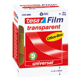 tesa® - Klebefilm film 57379-00002 25mm x 66m transparent 6 Stück/Pack