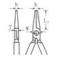 STAHLWILLE® - Mechaniker-Flachrundzange L.160mm Kopf verchromt Griffe Ku.Hülle geraut