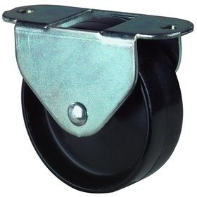 BS ROLLEN - MB-Kastenrolle, ohne Feststeller,Rad Ø 32mm, E50, mit Platte, Kunststoff schwarz