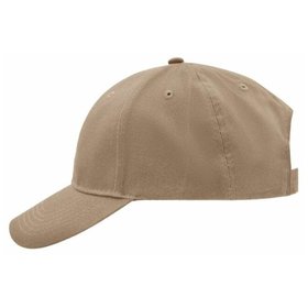 James & Nicholson - 6 Panel Cap gebürstet MB6118, beige, Einheitsgröße