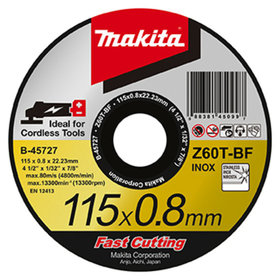 Makita® - Trennscheibe 115 x 0,8mm INOX B-45727