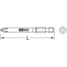 KSTOOLS® - 1/4" TORSIONpower Bit, 75mm, PH1