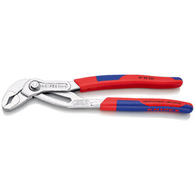 KNIPEX® - Cobra® Hightech-Wasserpumpenzange verchromt, mit schlanken Mehrkomponenten-Hüllen 250 mm 8705250