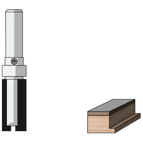 FAMAG® - Schablonen-Nutfräser HM 16 x 25,4 x 63mm, Schaft 8mm 3157.816