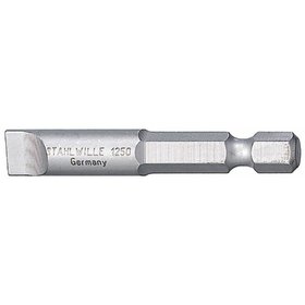 STAHLWILLE® - Bit-Schraubendrehereinsatz 1,0 x 5,5mm Außen-6kant E 6,3mm L.50mm