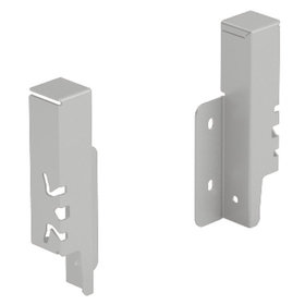 HETTICH - Schubkasten-Rückwandverbinder, links/rechts, ArciTech, 9150642, Stahl silber