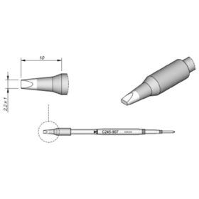 JBC - Lötspitze Serie C245 Meißelform, C245907/2,2 x 1,0mm, gerade