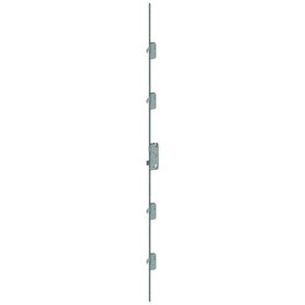 WINKHAUS - Mehrfachverriegelung hookLock M F2060,ein-/zweiflügelig, Typ M4,PZ gelocht 92/8, Dornmaß 45, Flachstulp 20 x2105, silberfarbig, Drückerhöhe1.050