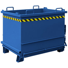 Eichinger® - Baustoff-Container mit Klappboden, 2000 kg, 1000 Liter, enzianblau