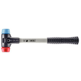 HALDER - SIMPLEX-Schonhammer, TPE-soft / Plastik, mit verstärktem Tempergussgehäuse und Fiberglasstiel | D=30 mm | 3716.030