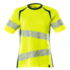 MASCOT® - T-Shirt ACCELERATE SAFE, hi-vis Gelb/Dunkelpetroleum, Größe 2XL-ONE