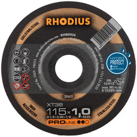RHODIUS - Trennscheibe XT38 115x1,0mm gerade