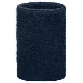 James & Nicholson - Frottee Armschweißband extrabreit MB044, navy-blau, Einheitsgröße