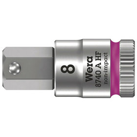 Wera® - 8740 A HF Zyklop Bitnuss 1/4", Haltefunktion für Innensechskant, 8 x 28mm