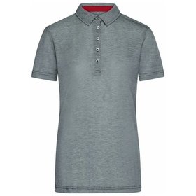 James & Nicholson - Damen Poloshirt Bicolor JN753, navy-blau/weiß, Größe M