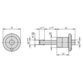 KIPP - KUGELSPERRBOLZEN MIT PILZGRIFF, D1=10, L=100, L1=9, L5=109, EDELSTAHL, KOMP:EDELSTAHL