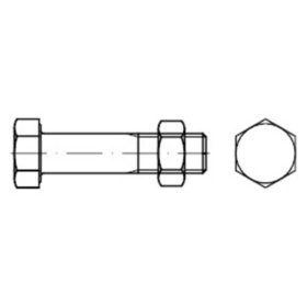 Sechskantschraube für Stahlkonstruktionen DIN 7990 MU Stahl 4.6 CE verzinkt M27 x 120mm