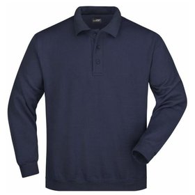 James & Nicholson - Polo Sweatshirt JN041, navy-blau, Größe S