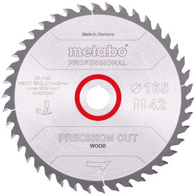 metabo® - Sägeblatt "precision cut wood - professional", 165x2,2/1,4x20 Z42 WZ 15° (628291000)